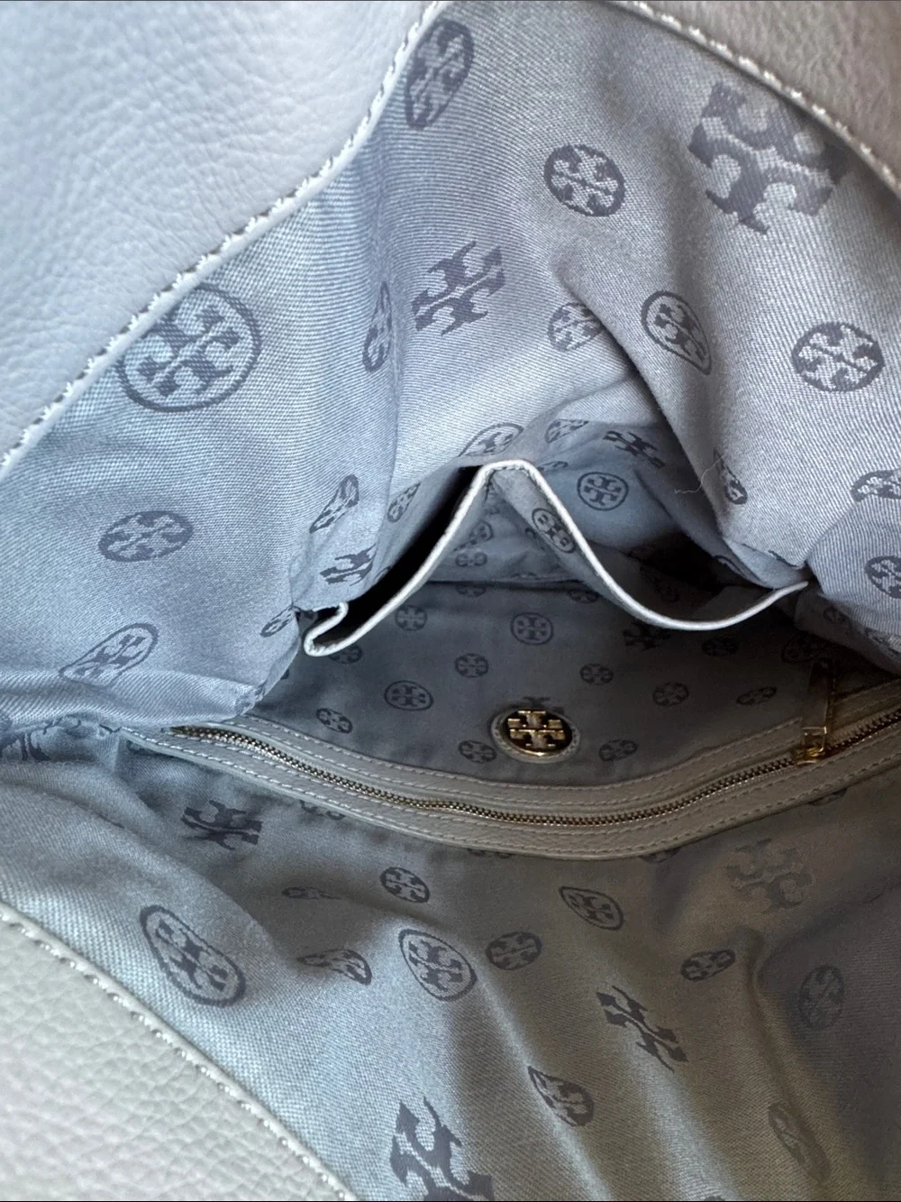 Tory Burch gray leather